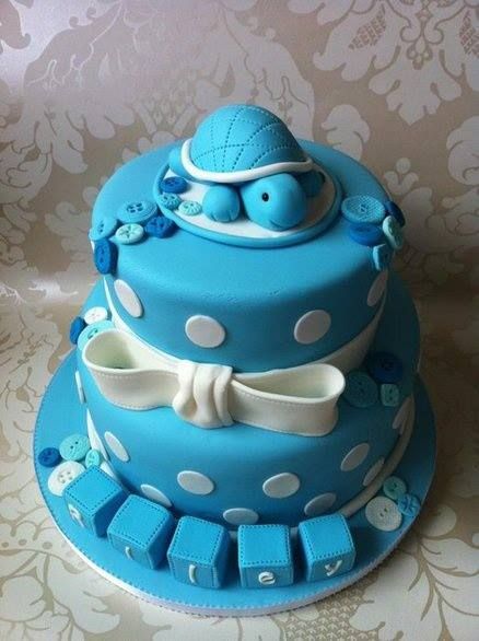 Turtle Baby Shower Cake