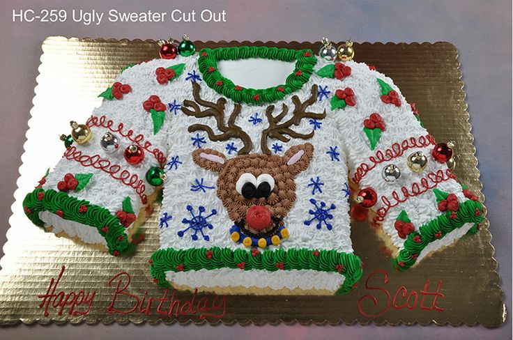 Ugly Christmas Sweater Cake Ideas
