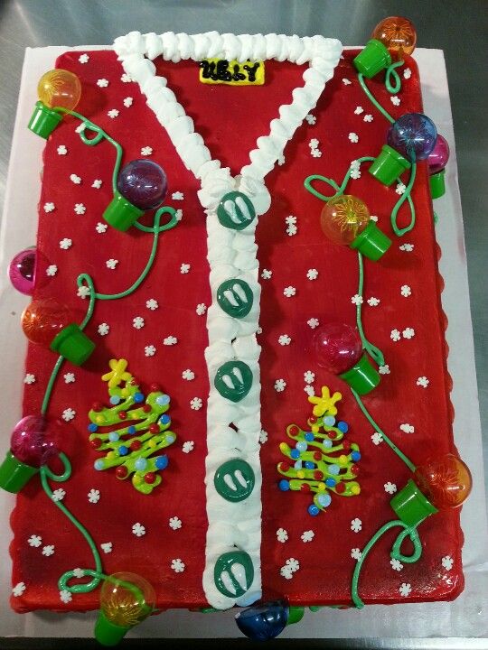 Ugly Christmas Sweater Cake Ugly Christmas Sweater Cake