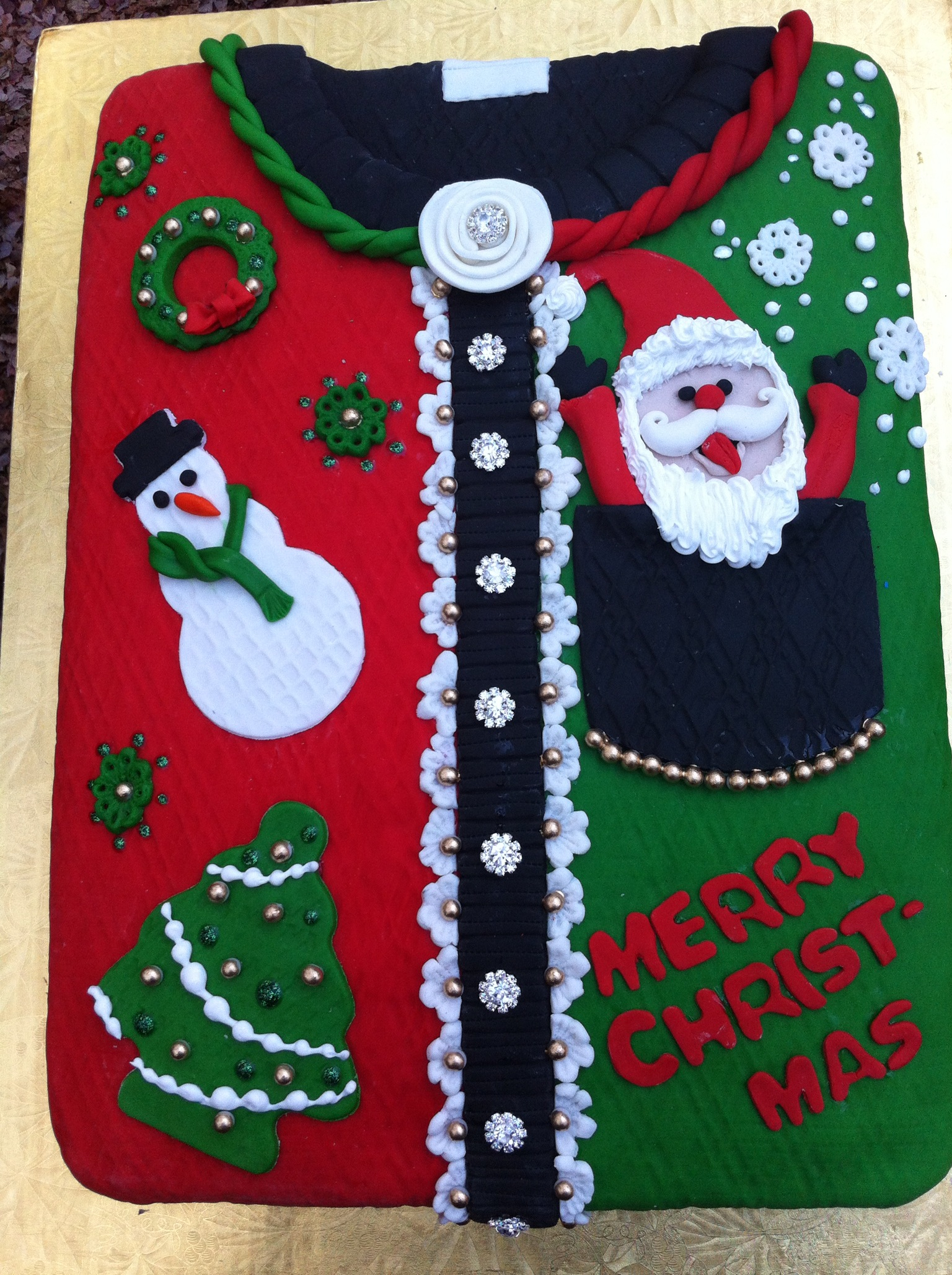 Ugly Christmas Sweater Cake Ugly Christmas Sweater Cake