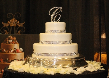 Wedding Cake with Rhinestones