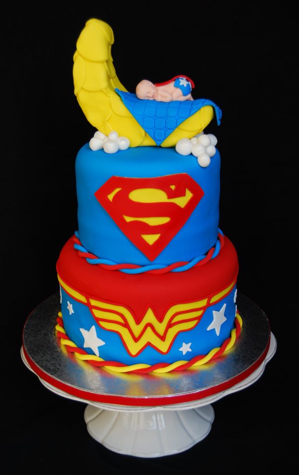 Wonder Woman Baby Shower Cake
