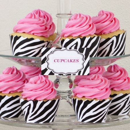 Zebra Print Cupcakes