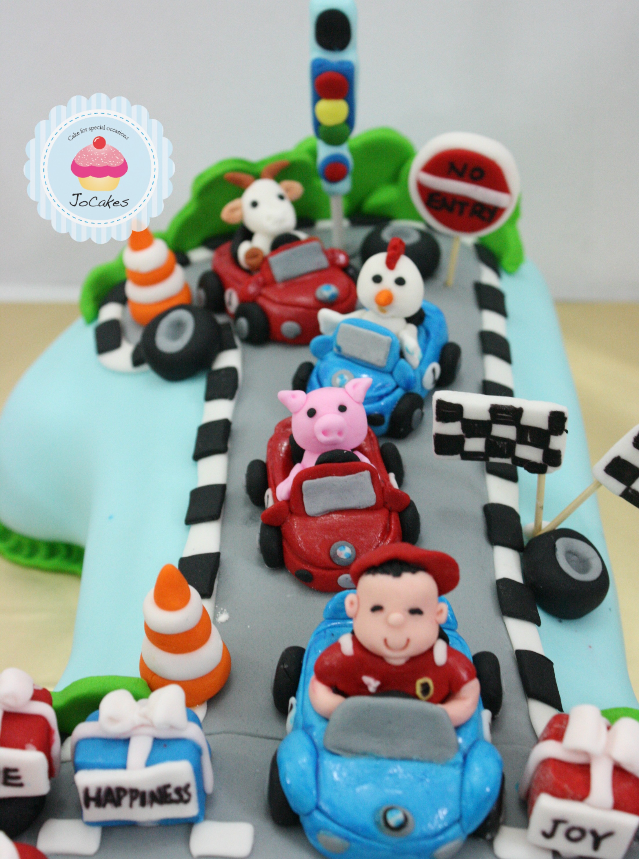 1st Birthday Car Cake