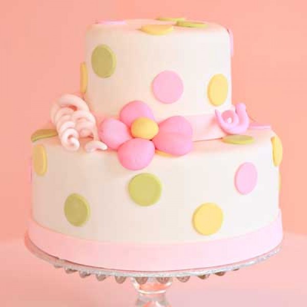 2 Tier Polka Dot Cake