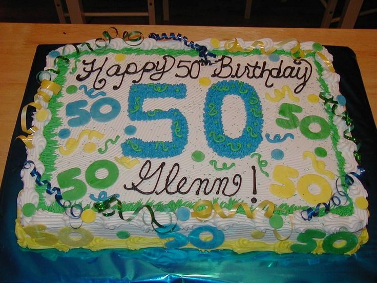 50th Birthday Sheet Cake Decorating Ideas