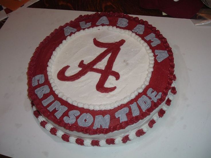 Alabama Crimson Tide Football Birthday Cake Alabama Crimson Tide Football Birthday Cake