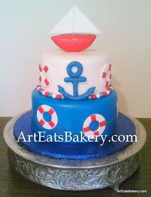 Anchor Baby Shower Cake