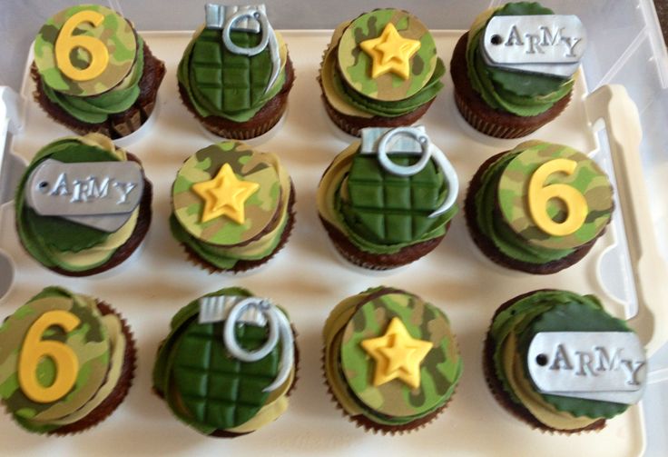 Army Themed Cupcakes