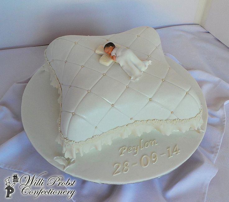 Baby Christening Pillow Cake
