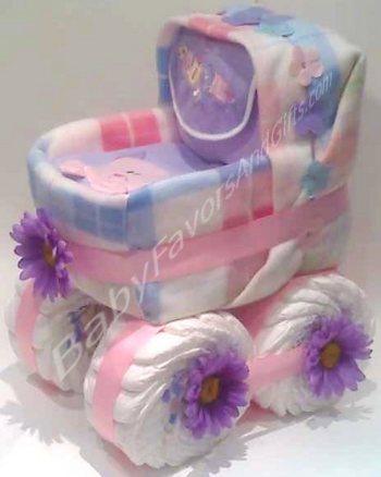 Baby Shower Diaper Cake Ideas for a Girl