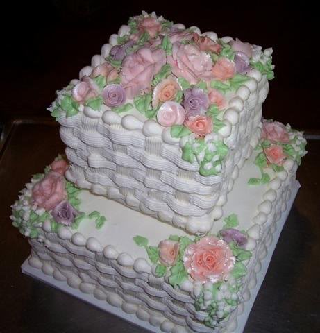 Basketweave Wedding Cake