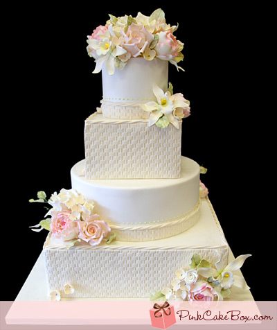 Basketweave Wedding Cake