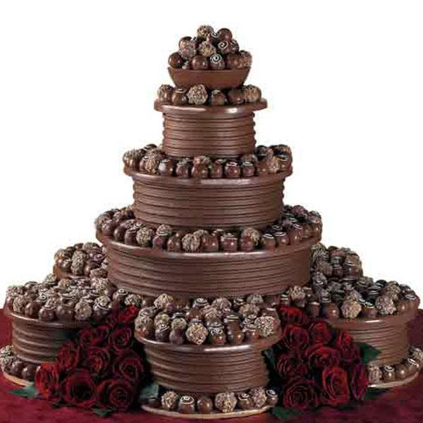 Beautiful Chocolate Wedding Cake