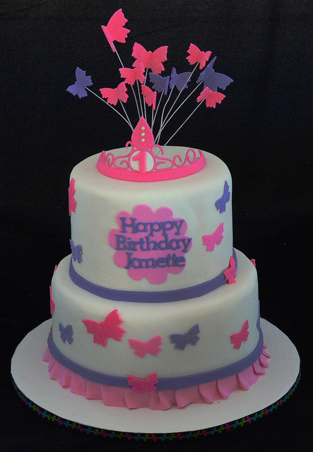 Birthday Cake with Butterfly Birthday Cake with Butterfly