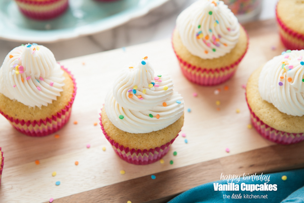 Birthday Vanilla Cupcakes Recipe