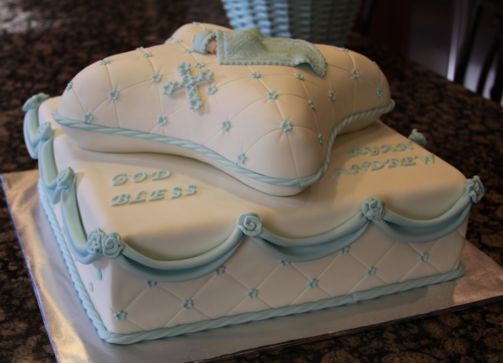 Boy Baptism Cake