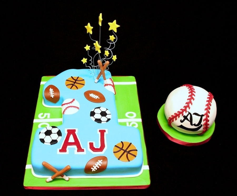 Boys 1st Birthday Sports Cakes