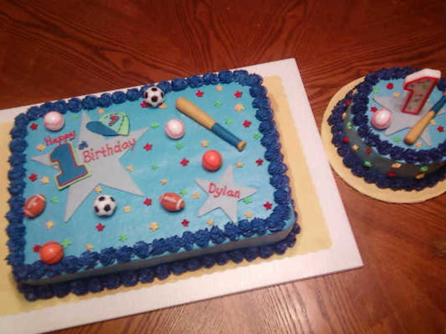 Boys First Birthday Sports Cake