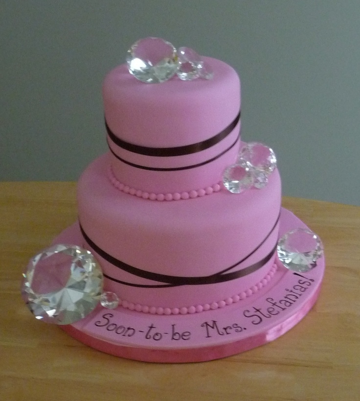 10 Photos of Bridal Shower Sheet Cakes With Bling