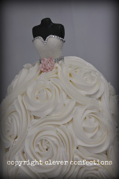 Bridal Shower Cakes with Wedding Dress