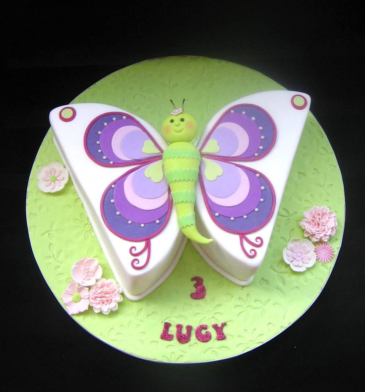 Butterflies Birthday Cake