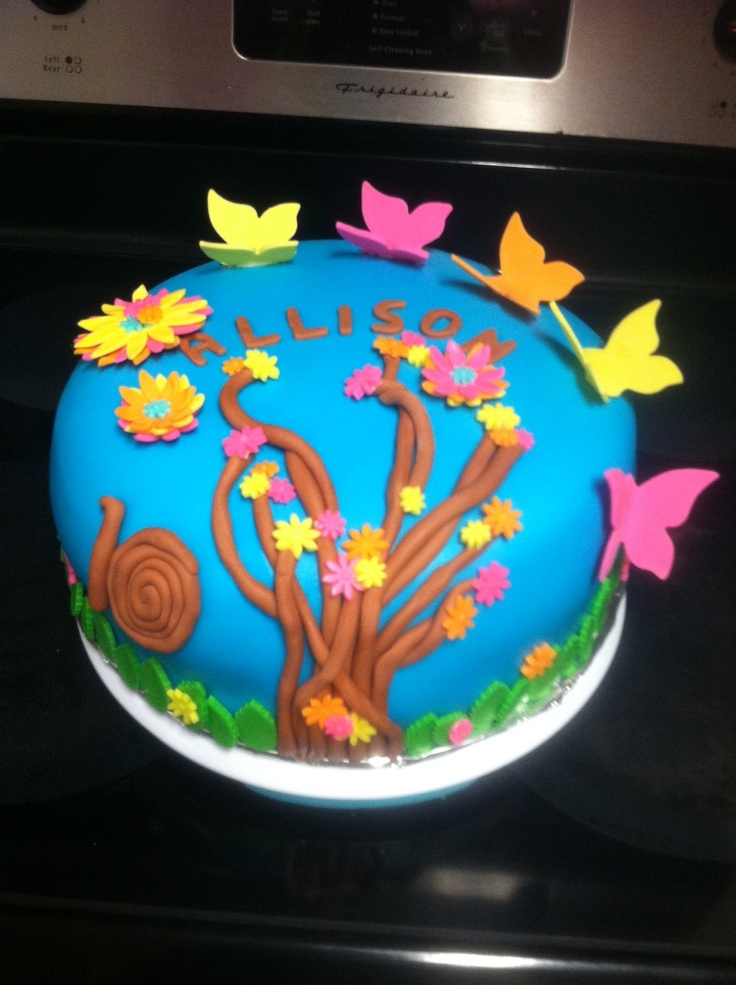 Butterfly Birthday Cake