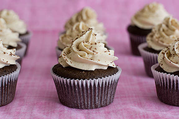 Chocolate Cupcakes with Whipped Cream Frosting