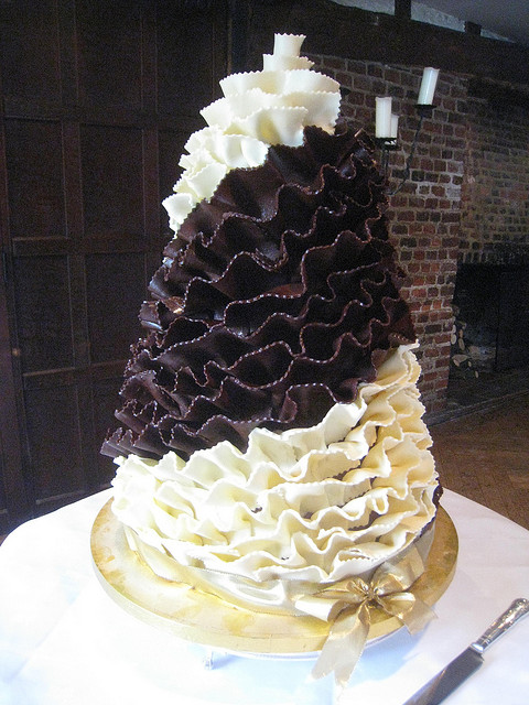 Chocolate Ribbons Wedding Cake Chocolate Ribbons Wedding Cake