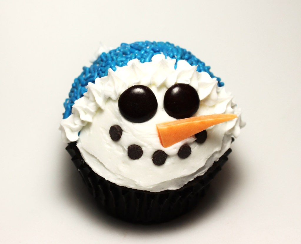 Christmas Snowman Cupcake