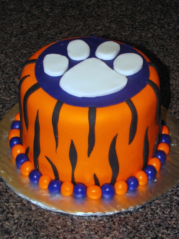 Clemson Tiger Paw Birthday Cake