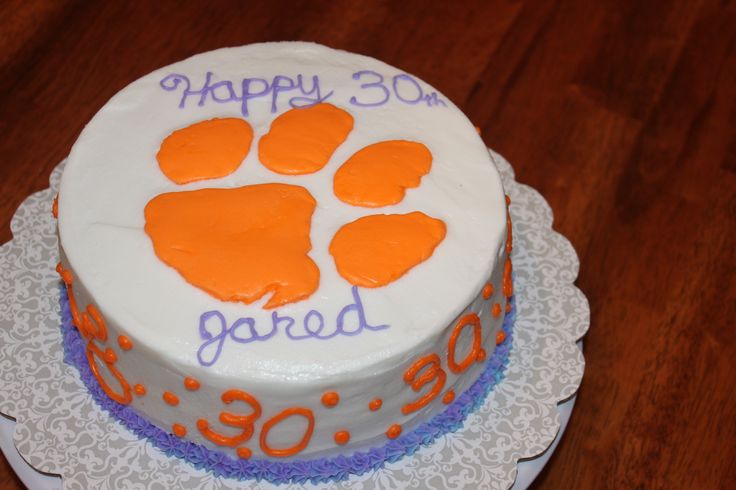 Clemson Tiger Paw Cake