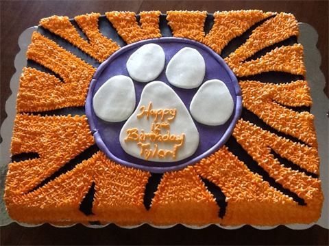 Clemson Tigers Birthday Cake