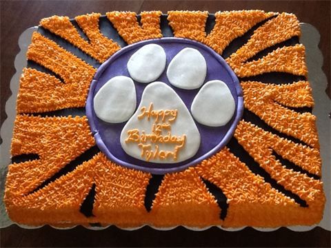 Clemson Tigers Birthday Cake Clemson Tigers Birthday Cake