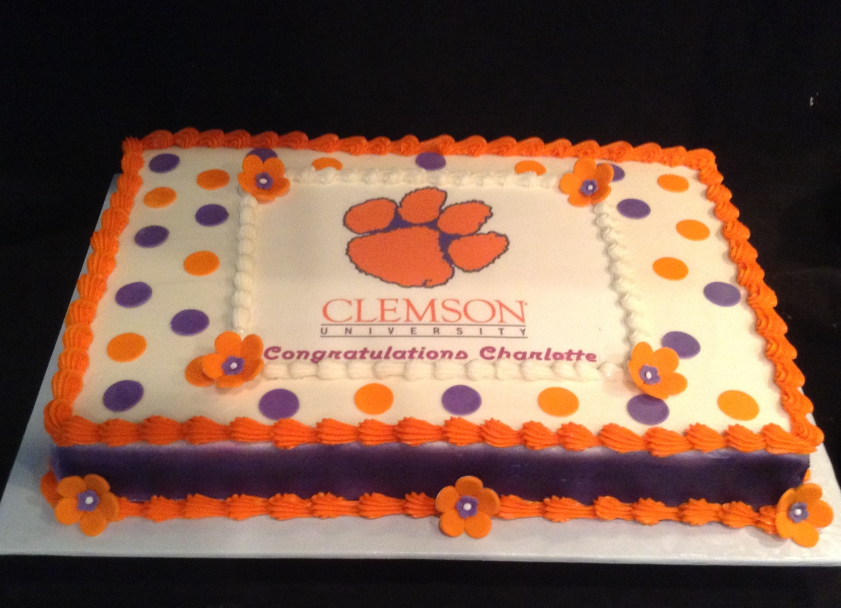 Clemson Tigers Birthday Cake