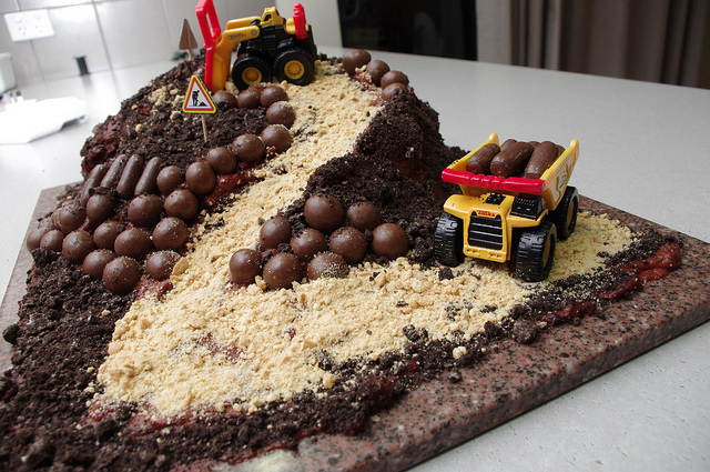 Construction Site Cake