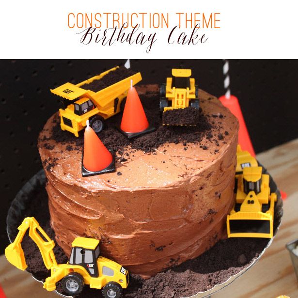 Construction Theme Birthday Cake Construction Theme Birthday Cake