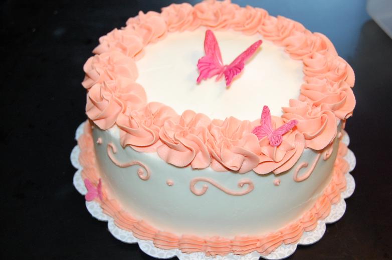 Coral Butterfly Cakes