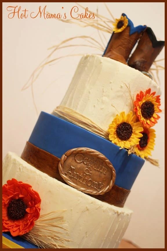 Country Theme Wedding Cake &