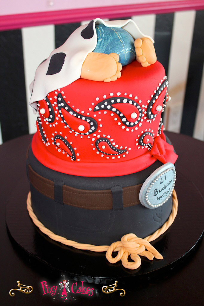 Cowboy Baby Shower Cake