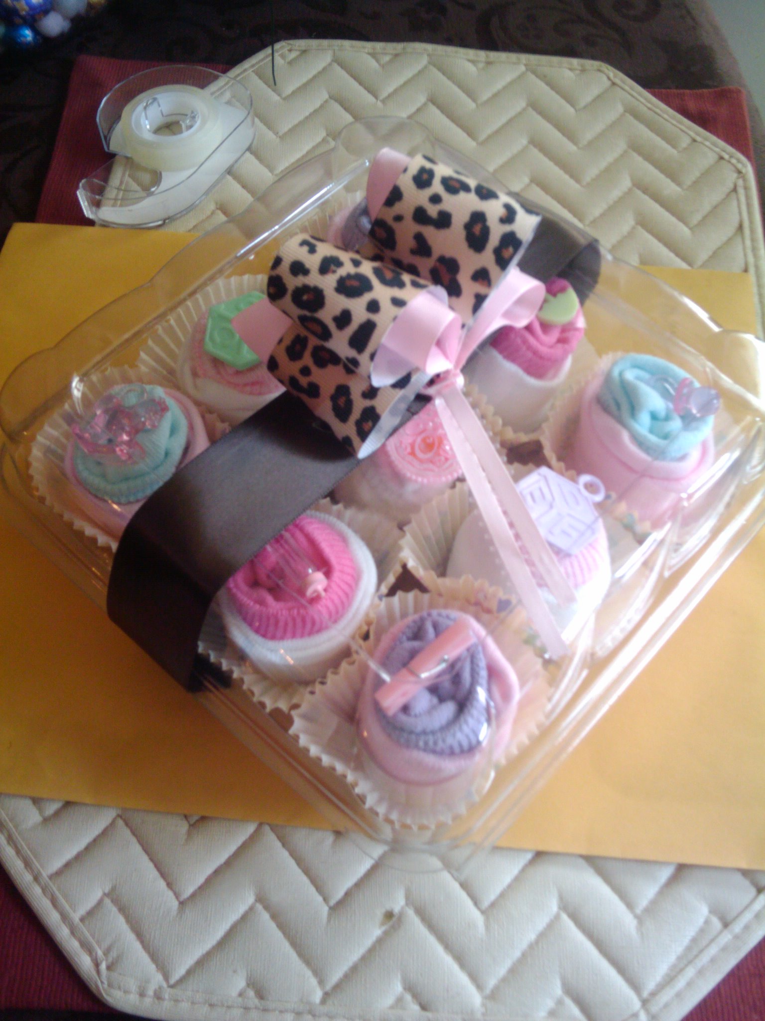 Cupcake Idea Baby Shower Socks