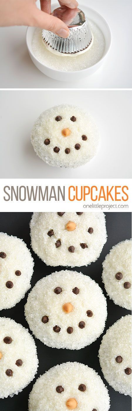 Cute Christmas Snowman Cupcake Ideas