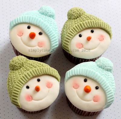 Cute Snowman Cupcakes