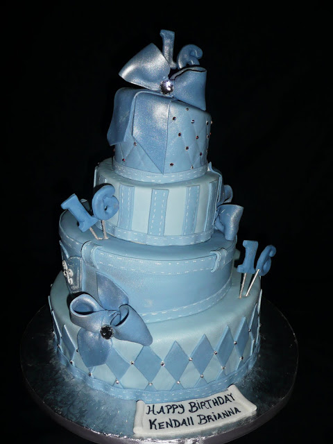 Diamond and Denim Sweet 16 Birthday Cake