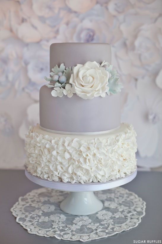 Dove Grey Wedding Cake