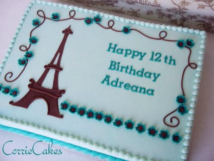 Eiffel Tower Birthday Cake