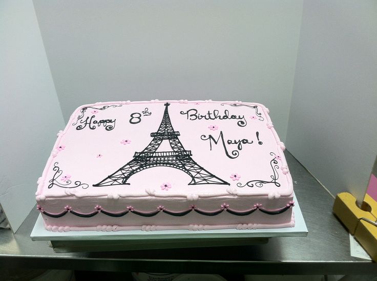 13 Photos of Eiffel Tower Paris Themed Sheet Cakes