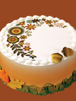 Fall Birthday Round Cake