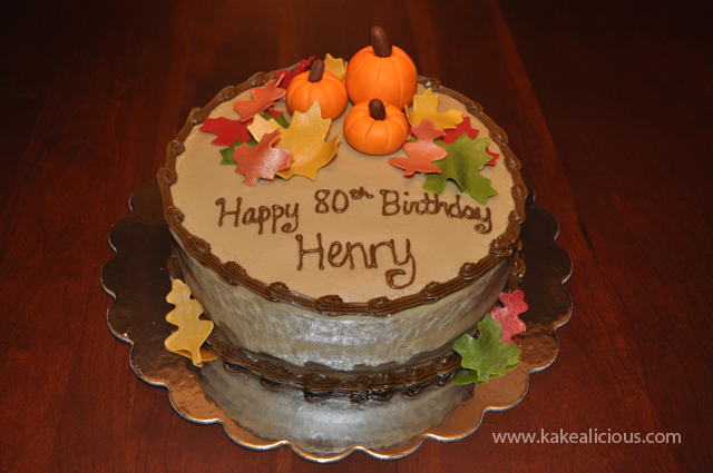 Fall Decorated Round Cake Fall Decorated Round Cake