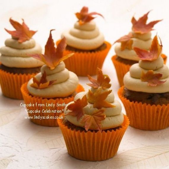 Fall Leaves Cupcake Decorations